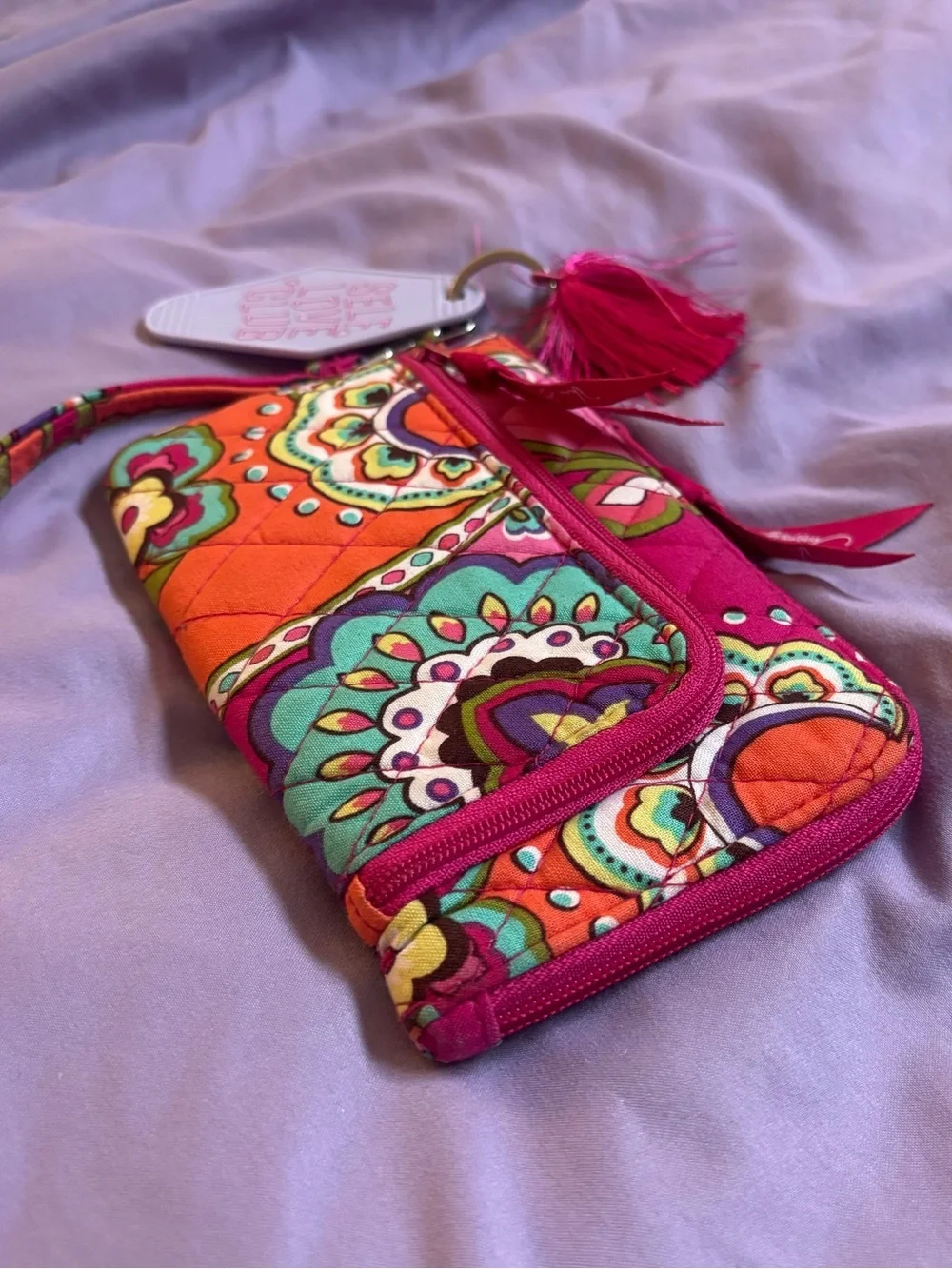 Vera Bradley Quilted Zip Wristlet